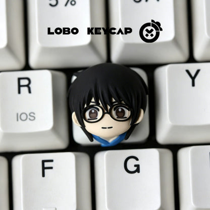 Gintama series design,  multi-color resin personalized keycaps, mechanical keyboard creative decorative keycaps artisankeycaps