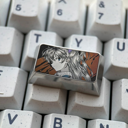 EVA series, 1.75Ucaps/shift titanium alloy finely carved personalized keycaps, anime cultural creative peripheral mechanical keyboard metal decorative keycaps