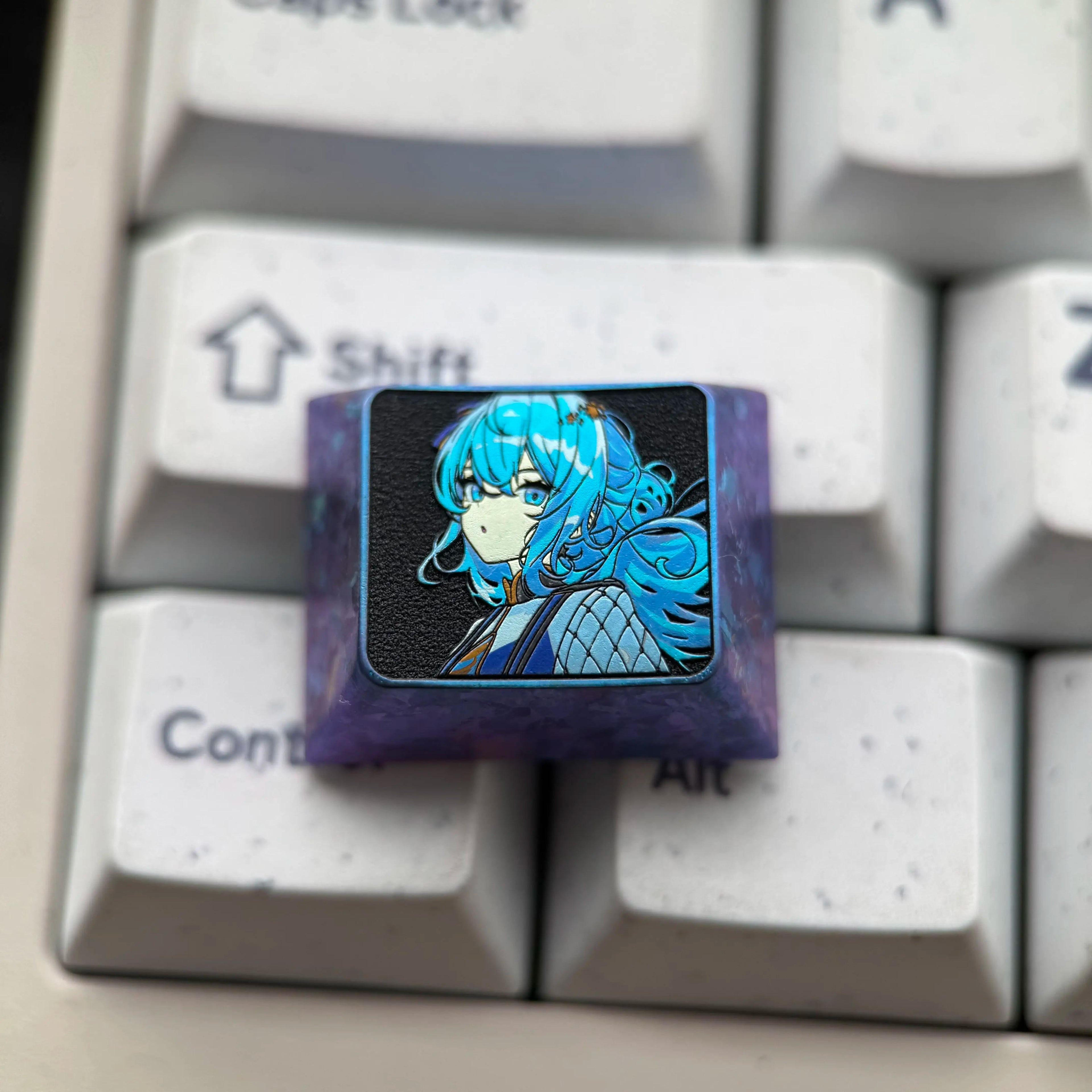 Hoshimachi Suisei Collection Titanium Mechanical Keyboard Keycaps 1.25U Series Customized Titanium Alloy Personalized Decorative Keycaps
