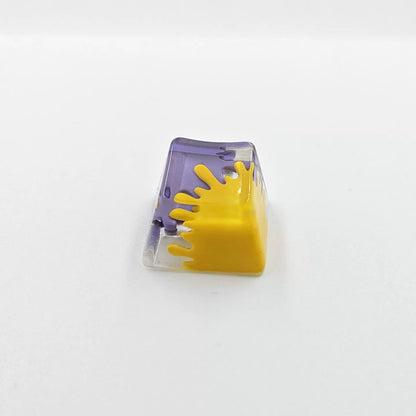 Splatoon theme, inkjet/graffiti, crystal resin personalized keycaps, game culture creative keycaps, Mechanical keyboard decorative keycaps