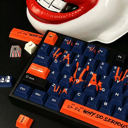 JOKER keycaps DC manga factory height PBT material personalized keycap set, anime and games cultural creative decoration keycap set, compatible with 61/64/68/75/84/87/104 mechanical keyboard