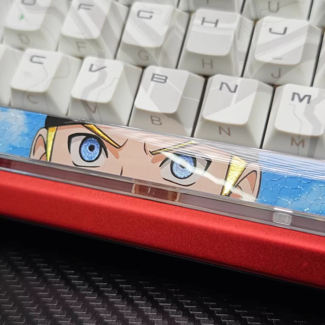Naruto theme, 6.25U spacebar, PC crystal resin gilded personalized keycaps, anime creative cultural peripheral products, decorative keycaps