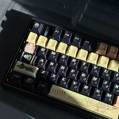 Muteki Gamer theme design personalized keycap set, PBT material sublimation process, anime keycap set suitable for 61/64/68/75/84/87/104 Key Mechanical Keyboard