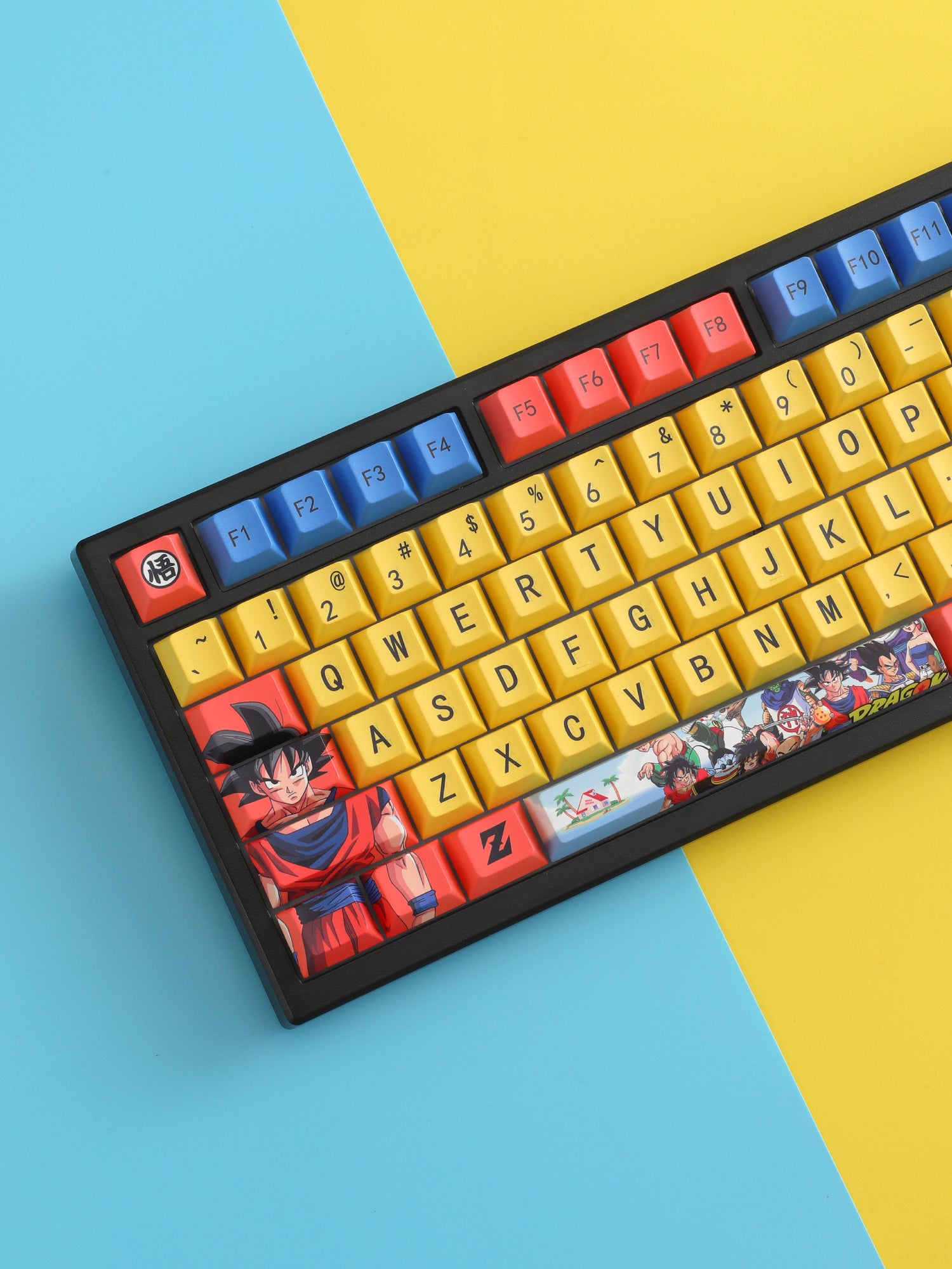 Dragon Ball theme design, PBT material, sublimation， Personalized keycaps, mechanical keyboard decorative keycaps.