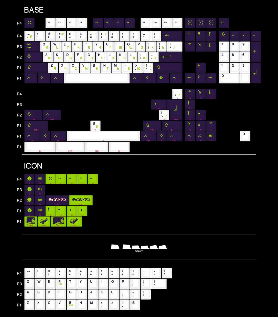 Chainsaw Man,Reze PBT Material  Personalized Keycap Set, Anime Game Culture Creative Decorative Keycap Set, Compatible with 61/64/68/75/84/87/104 Key Mechanical Keyboard