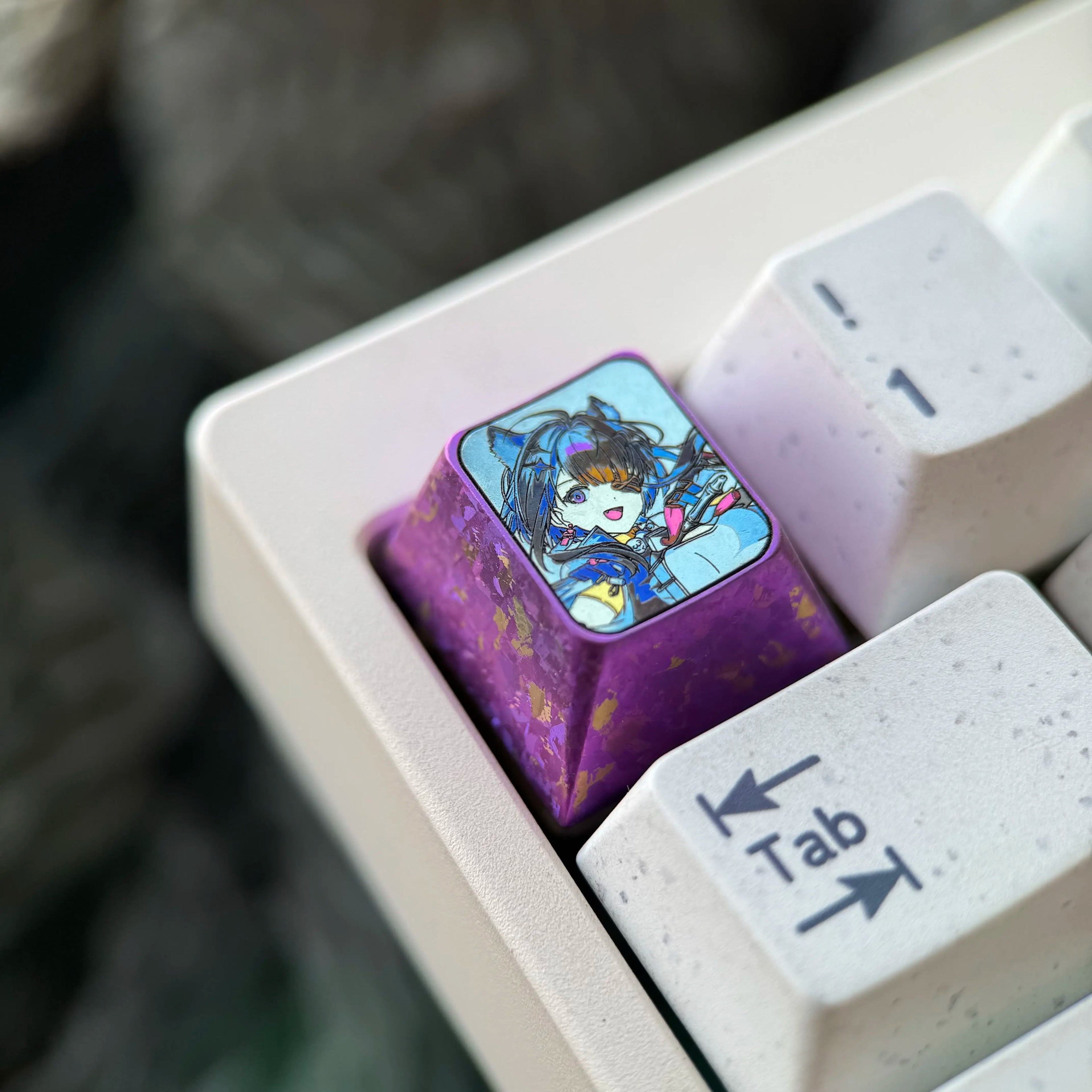 Arknights: Endfield Theme, 1U Titanium Alloy Custom Keycaps, Anime &amp; Gaming Cultural Creative Mechanical Keyboard Decor Keycaps