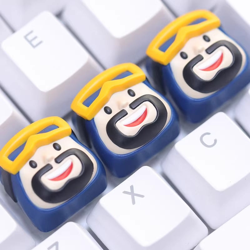 DAVE THE DIVER Theme, Multi colored Resin Personalized Keycaps, Game Fun Decorative Keycaps, Creative Art Keycaps