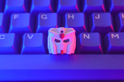 Mobile Suit Gundam， Aluminum alloy CNC personalized keycaps, metal anime decorative art keycaps