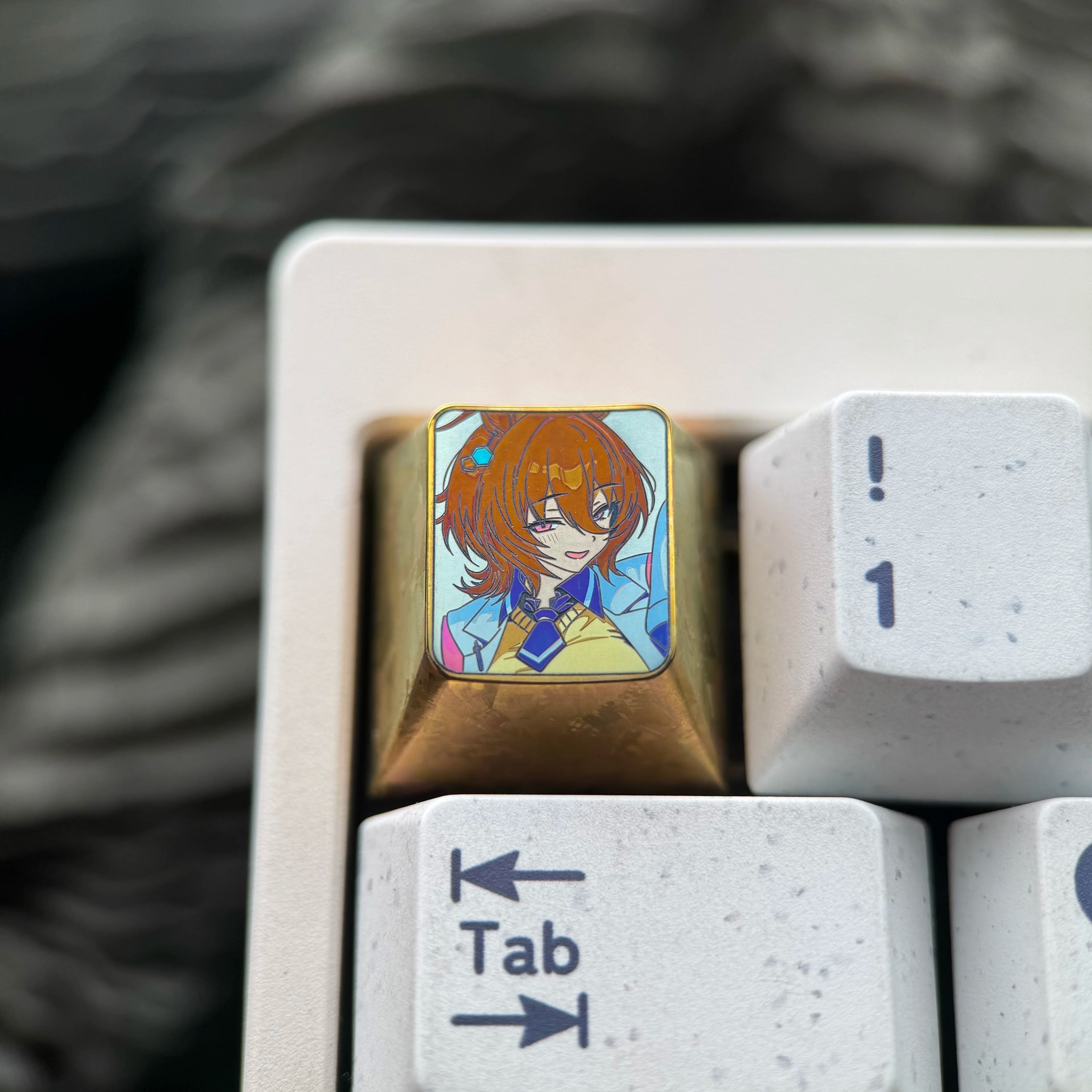 Umamusome: Pretty Derby theme, 1U titanium alloy personalized keycaps, innovative products in anime and gaming culture, mechanical keyboard decorative keycaps