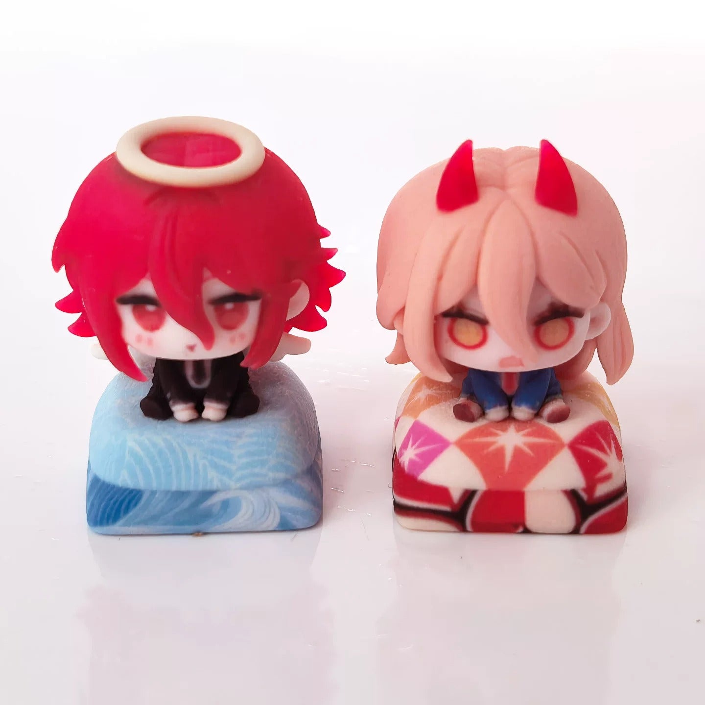 Chainsaw Man Theme Series, 3D Color Printed Resin Personalized Keycaps, Anime Game Cultural Creative Products Mechanical Keyboard Decorative Keycaps