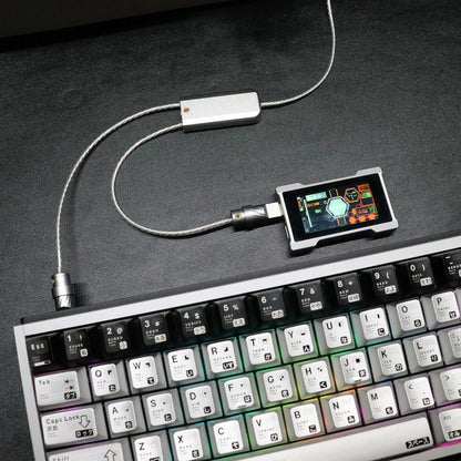 Fine silver flexible wire aviation plug wire, keyboard cable 8K keyboard custom data cable, Handmade data cable for mechanical keyboard, customized keyboard cable