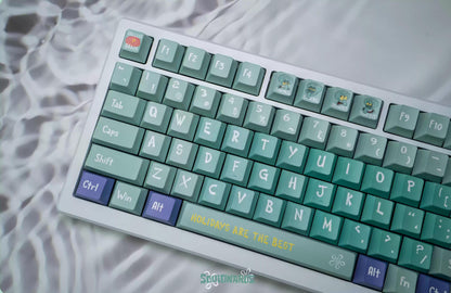 SpongeBob SquarePants, Squidward Quincy Tentacles themed personalized keycap set, PBT material factory height, creatively decorated keycaps