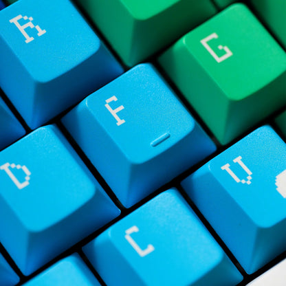 Original Design Network, Gradient Color PBT material personalized keycap set, anime keycap culture peripheral mechanical keyboard decoration keycaps， Compatible with 61/64/68/75/84/87/104 key mechanical keyboard keycap set