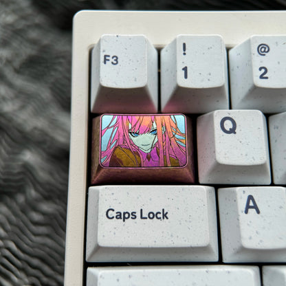 DARLING in the FRANXX ， 02 Theme, 1.5U titanium alloy decorative keycaps, metal carved personalized keycaps
