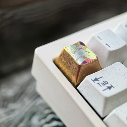 Cosmic Princess Kaguya! Theme design, 1U titanium alloy personalized keycaps, science fiction, music, fantasy mechanical keyboard decorative keycaps.