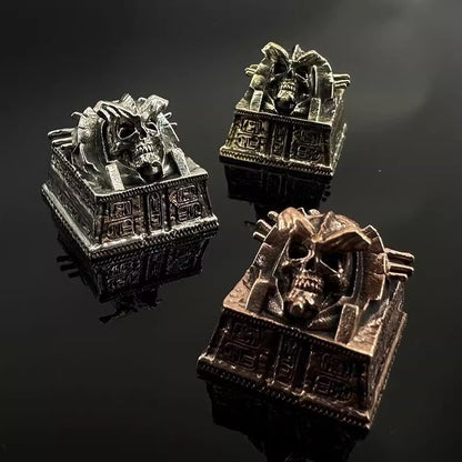 Ancient Egyptian Skeleton Pharaoh, Pure copper material，Metal Personalized Keycaps, Mysterious Egyptian Culture Creative Custom Mechanical Keyboard Art Decorative Keycaps