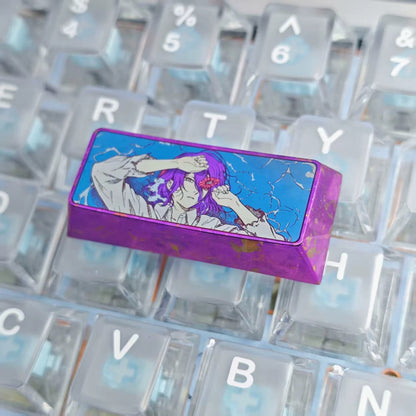 Chainsaw Man， Reze，2.25U Titanium alloy personalized keycaps, anime and game cultural creative keycaps, mechanical keyboard decorative keycaps