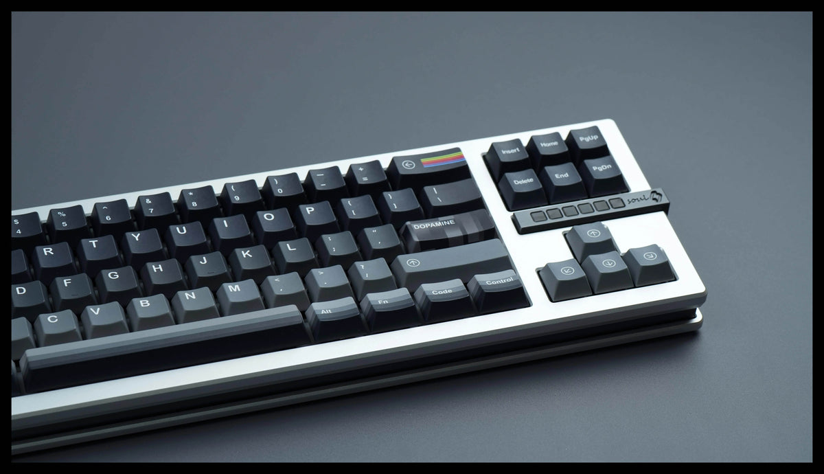 Dopamine themed PBT material creative keycap set, mechanical keyboard decorative keycaps, trendy and fashionable, creative peripherals, artistic keycaps, Compatible with 61/64/68/75/84/87/104 key mechanical keyboard keycap set