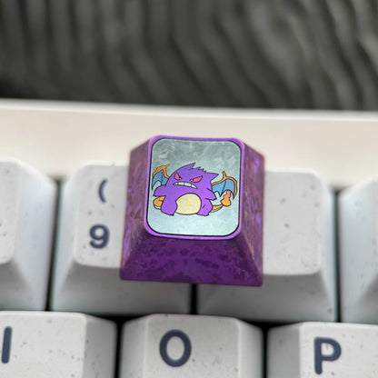 Pok é mon series, Gengar combination 1U titanium alloy personalized keycaps, anime and game culture creative and quirky decorative keycaps