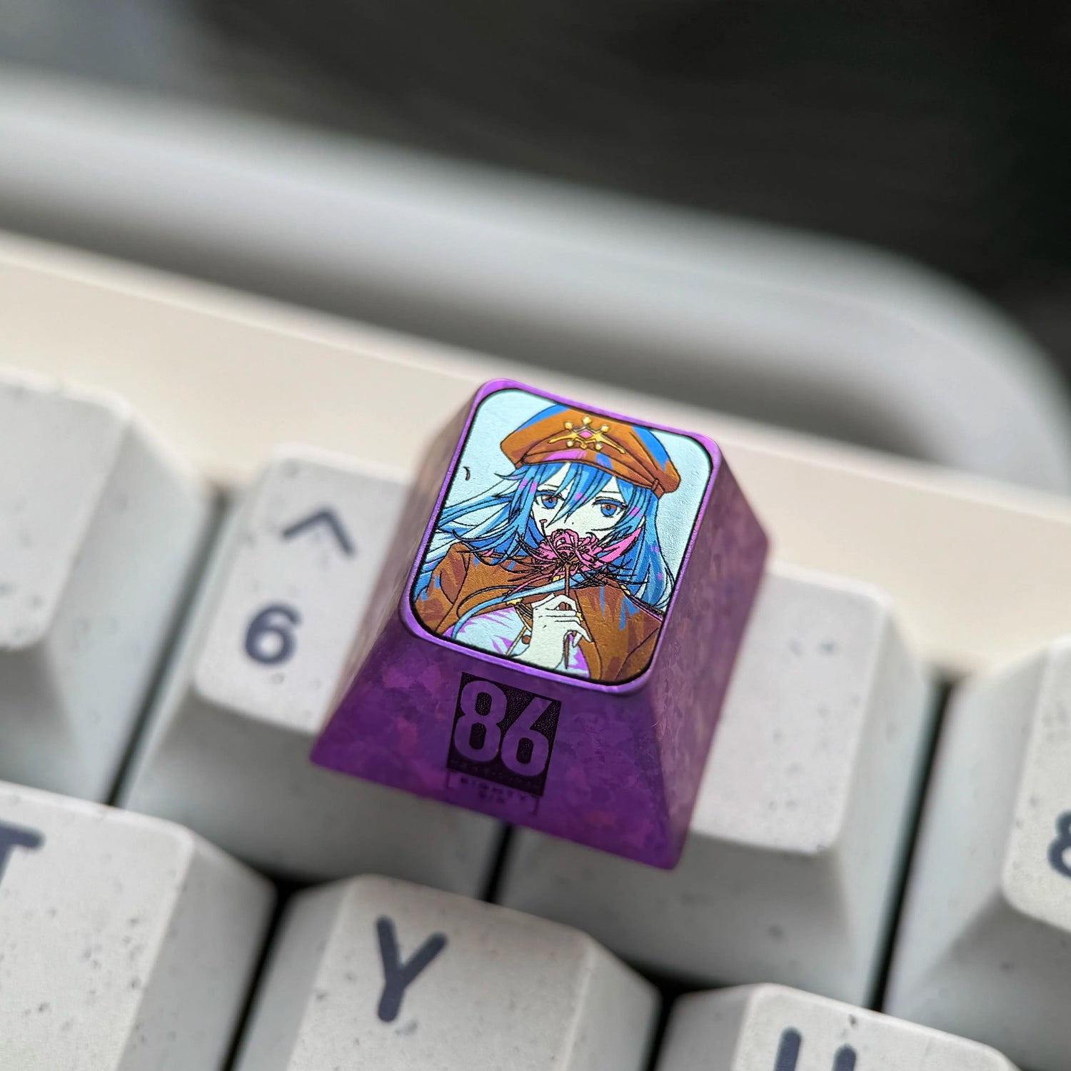 86eightysix，Vladilena Milize， 1U titanium alloy personalized keycaps, game creative cultural mechanical keyboard decorative keycaps