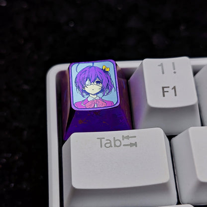 Love, Chunibyo &amp; Other Delusions，Takanashi Rikka1 U titanium alloy personalized keycaps, anime and game cultural creative keycaps, mechanical keyboard decorative keycaps