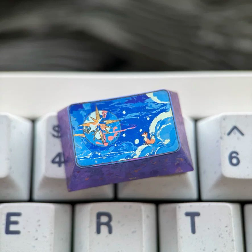 The Little Prince theme, titanium alloy large key combination set, fairy tale anime romantic theme design personalized keycaps
