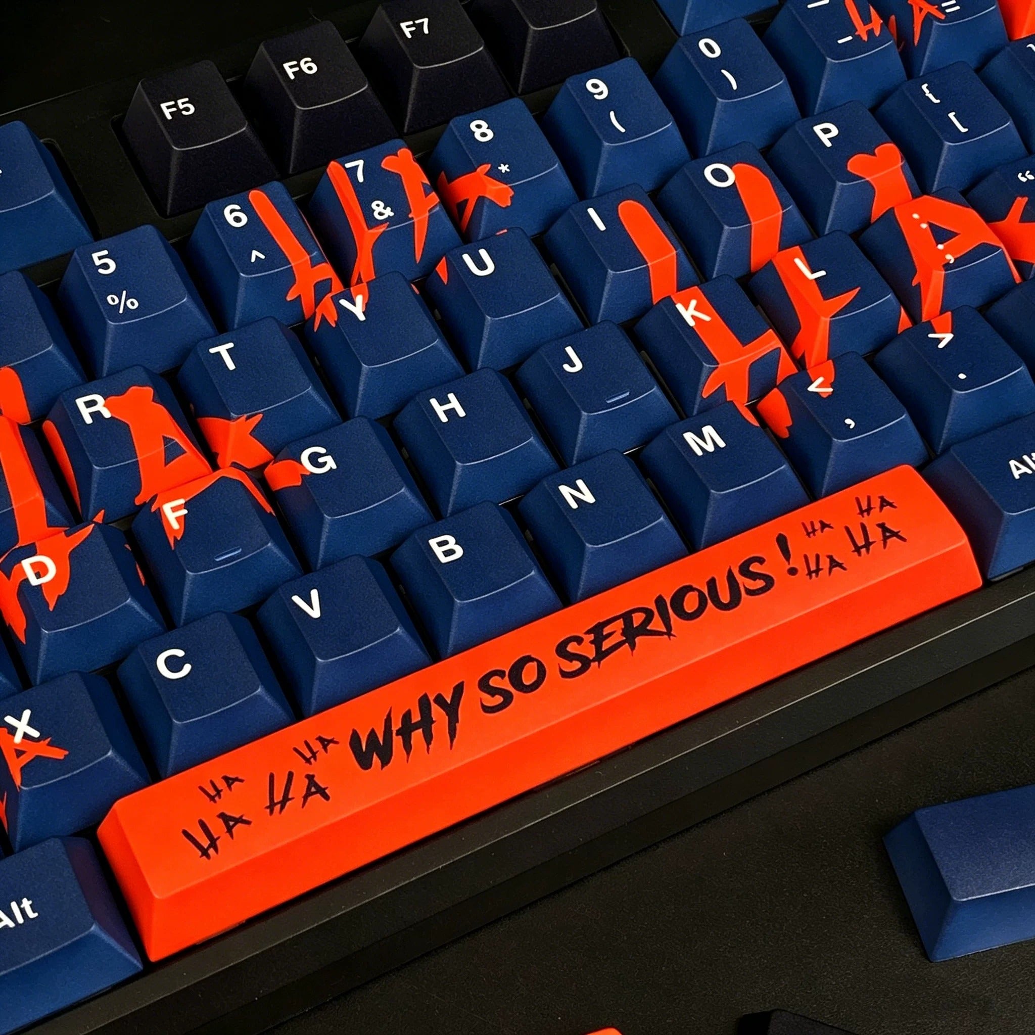 JOKER keycaps DC manga factory height PBT material personalized keycap set, anime and games cultural creative decoration keycap set, compatible with 61/64/68/75/84/87/104 mechanical keyboard
