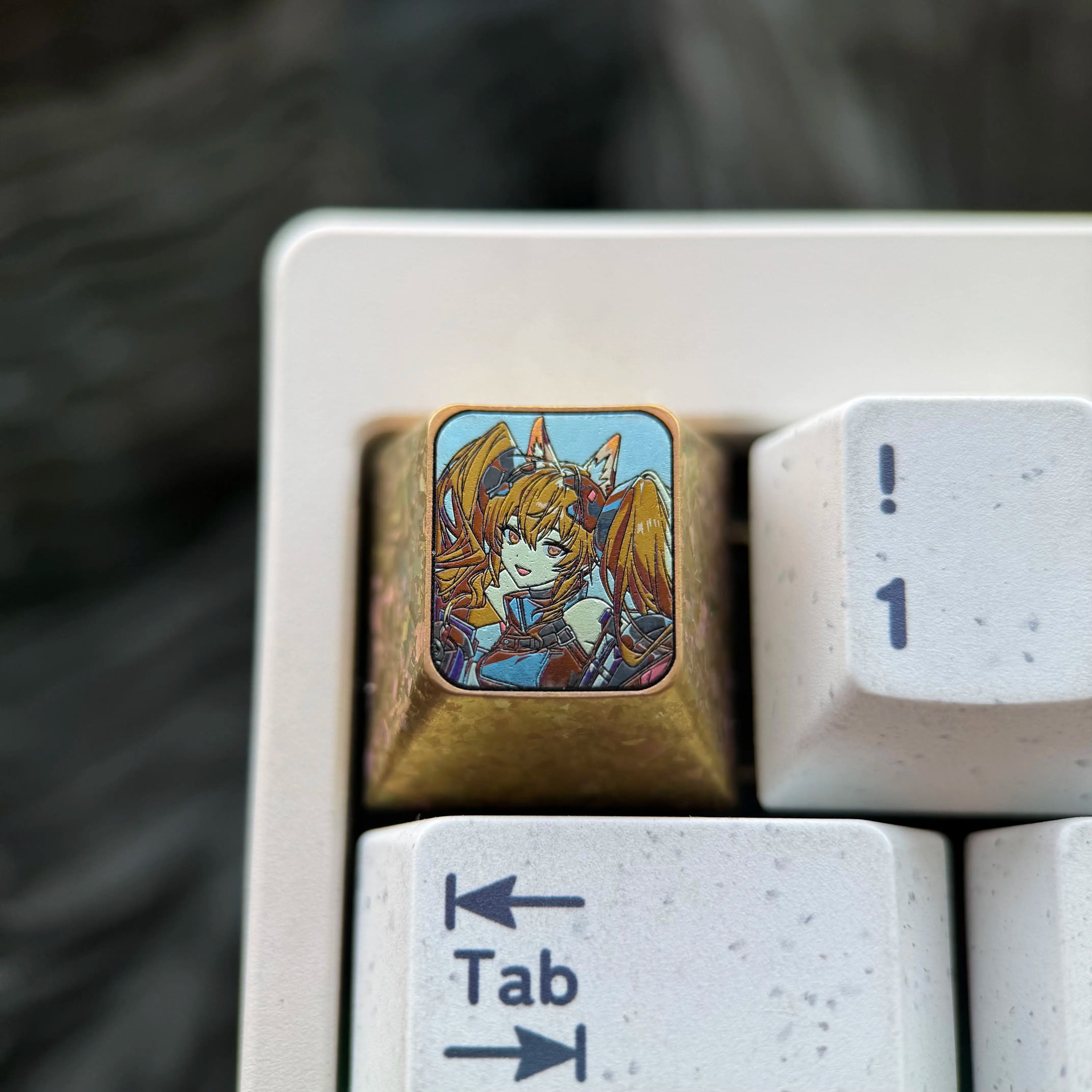 Arknights: Endfield Theme, 1U Titanium Alloy Custom Keycaps, Anime &amp; Gaming Cultural Creative Mechanical Keyboard Decor Keycaps
