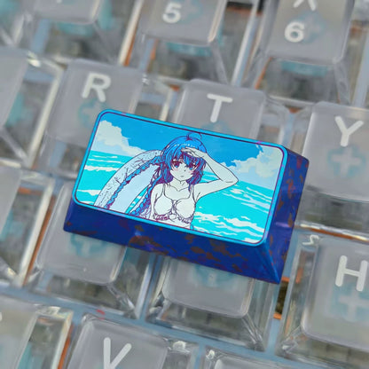 Mushoku Tensei: Jobless Reincarnation，Roxy Migurdia Greyrat themed 1.75U titanium alloy personalized keycaps, mechanical keyboard decorative keycaps, anime and game cultural creative keycaps