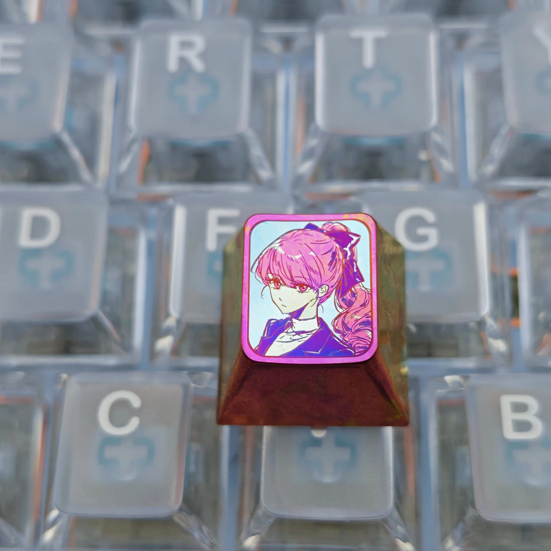PERSONA5, P5 theme, titanium alloy personalized keycaps, anime and game culture creative metal decorative keycaps