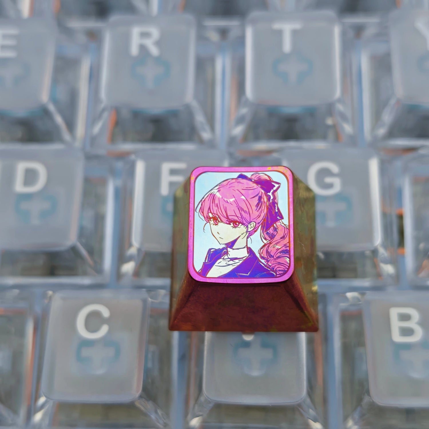 PERSONA5, P5 theme, titanium alloy personalized keycaps, anime and game culture creative metal decorative keycaps