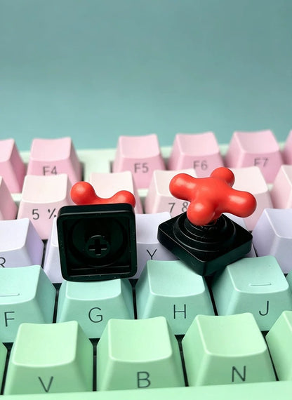 Red valve, faucet, resin rotatable personalized keycaps, fun personalized DIY keycaps, mechanical keyboard decorative keycaps