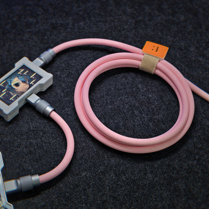 Pure copper core genuine skin friendly silicone aviation plug plug HUB cable, keyboard connection cable 8K return rate e-sports game keyboard data cable Type-C-Type-C