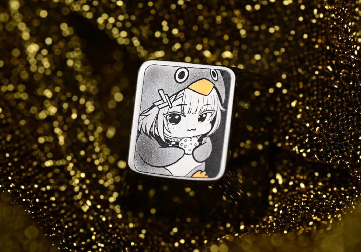 Meme, Phoebe, 1U titanium alloy personalized keycaps, cute cartoon mechanical keyboard decoration keycaps for anime and game secondary creation