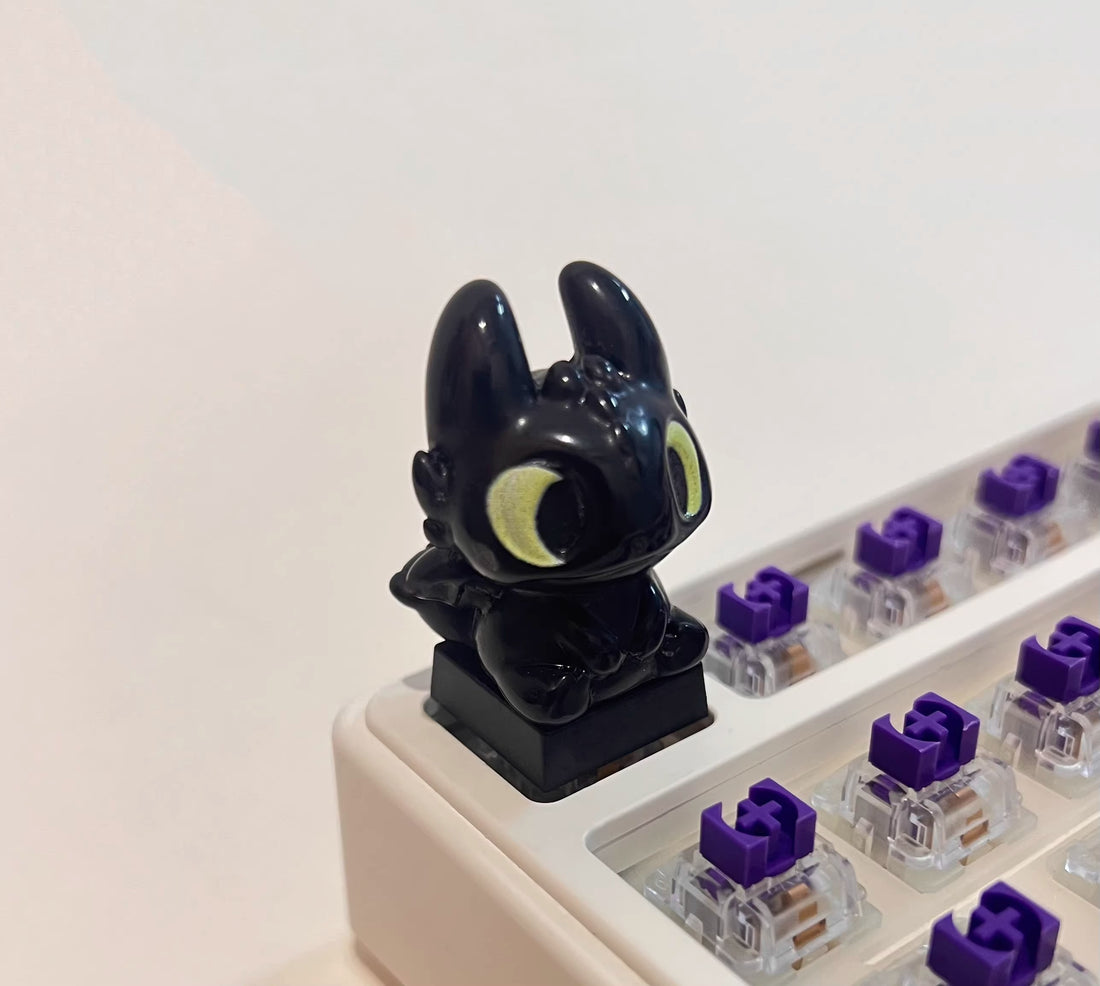 How to Train Your Dragon, Toothless, 1U Resin Shaped Personalized Keycaps, Anime Movie Creative Decorative Keycaps