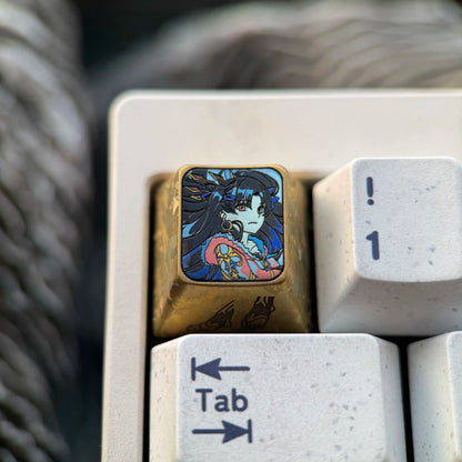 Fate/Grand Order, Ishtar theme, 1U titanium alloy personalized keycaps, anime and game culture creative art keycaps, mechanical keyboard decorative keycaps