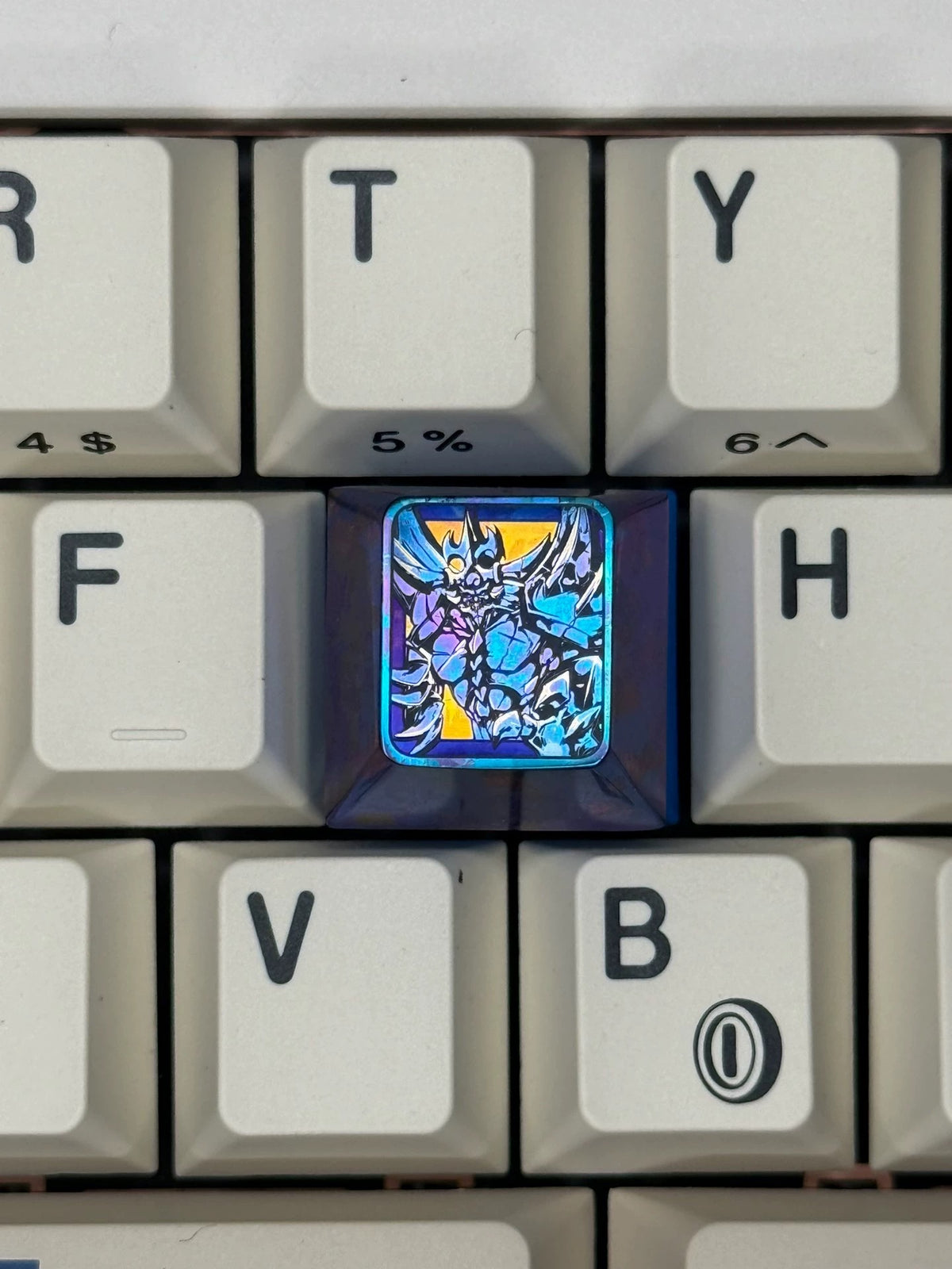‌Yu-Gi-Oh! ， Egyptian God 5 styles/1 U titanium alloy metal personalized keycaps, anime and game character peripheral products, decorative keycaps.