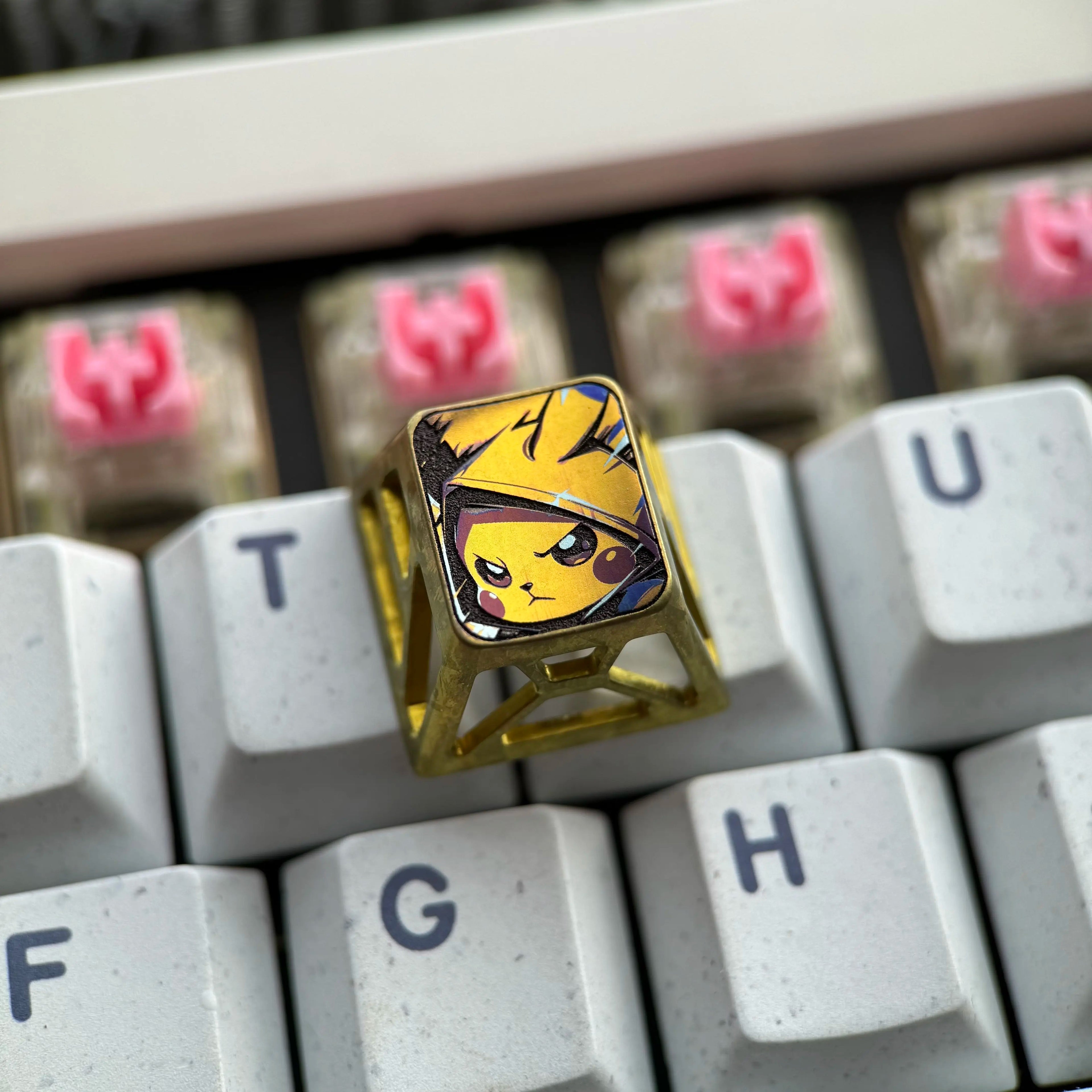Titanium alloy 1U hollow titanium alloy personalized keycap collection, customizable, anime and game culture creative personalized keycaps. Mechanical keyboard decorative keycaps