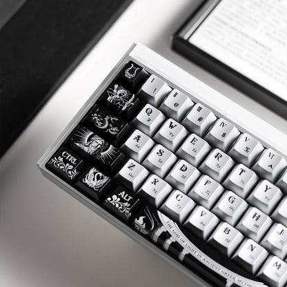 Apollo Sun God Theme theme design, custom set personalized keycap series，PBT material, Original factory height, compatible with 61/64/68/75/84/87/104 mechanical keyboard keycap set
