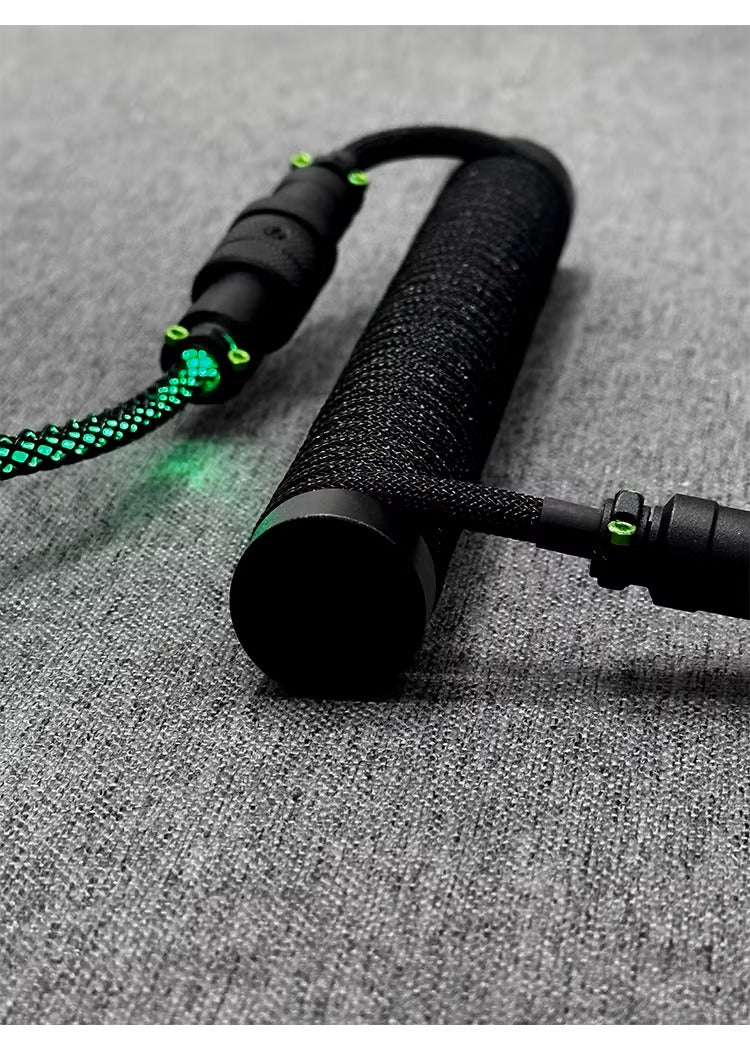 Hand customized three-stage illuminated aviation plug data cable, mechanical keyboard cable supporting magnetic axis keyboard