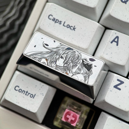 EVA series, Ayanami Rei series, 2.25U precision carved titanium alloy personalized keycaps, anime and game culture innovation mechanical keyboard decorative keycaps