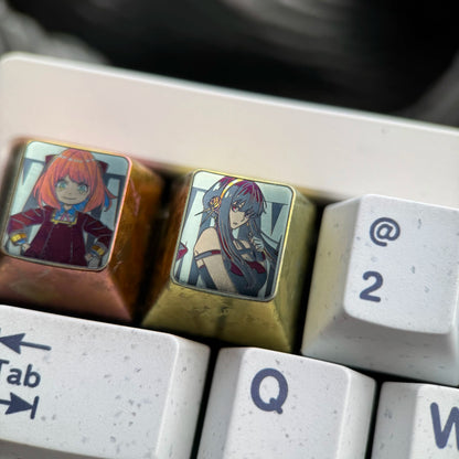 SPY × FAMILY Theme 1 U titanium alloy personalized keycaps, anime and game cultural creative keycaps, mechanical keyboard decorative keycaps