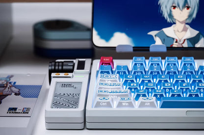 EVA series, Ayanami Rei theme, folded translucent personalized keycap theme series, PBT material anime game theme creative keycap set