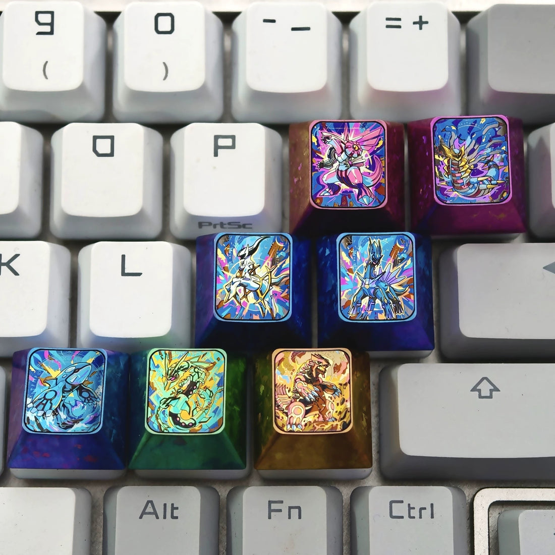 Pok é mon Series, Colorful Super Beast Collection, 1U Titanium Alloy Personalized Keycaps, Anime Game Culture Creative Peripheral Mechanical Keyboard Decorative Keycaps