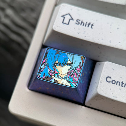 Honkai: Star Rail, Firefly, 1.25U titanium alloy personalized keycaps, game creative cultural mechanical keyboard decorative keycaps, metal art keycaps