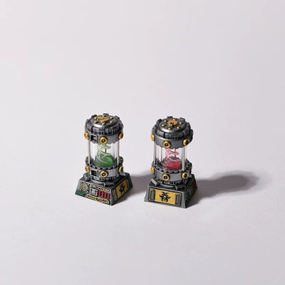 Resident Evil themed resin coated bio gene spiral personalized keycaps, mechanical keyboard decorative keycaps