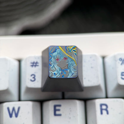 Hand carved titanium alloy series Hand carved titanium alloy anode coloring, anime and game culture creative metal hand carved keycaps collection