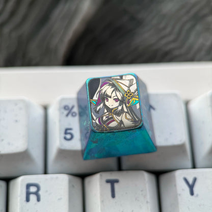 ELSWORD，1 U titanium alloy personalized keycaps, anime and game culture creative art keycaps, mechanical keyboard decorative keycaps