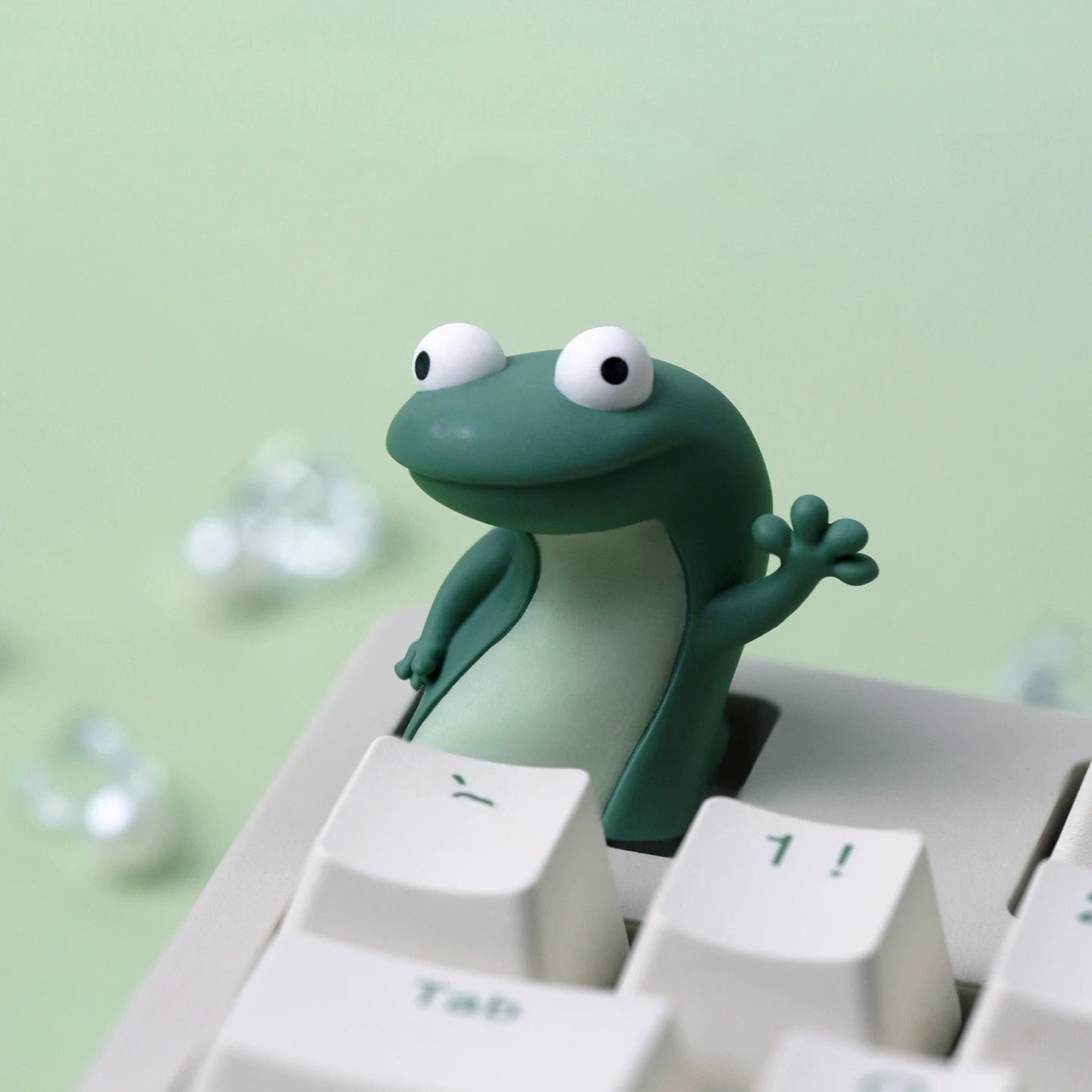 Hoppers， Cartoon lizard cute resin personalized keycaps, anime, games, movies, cultural and creative products, mechanical keyboard decorative keycaps