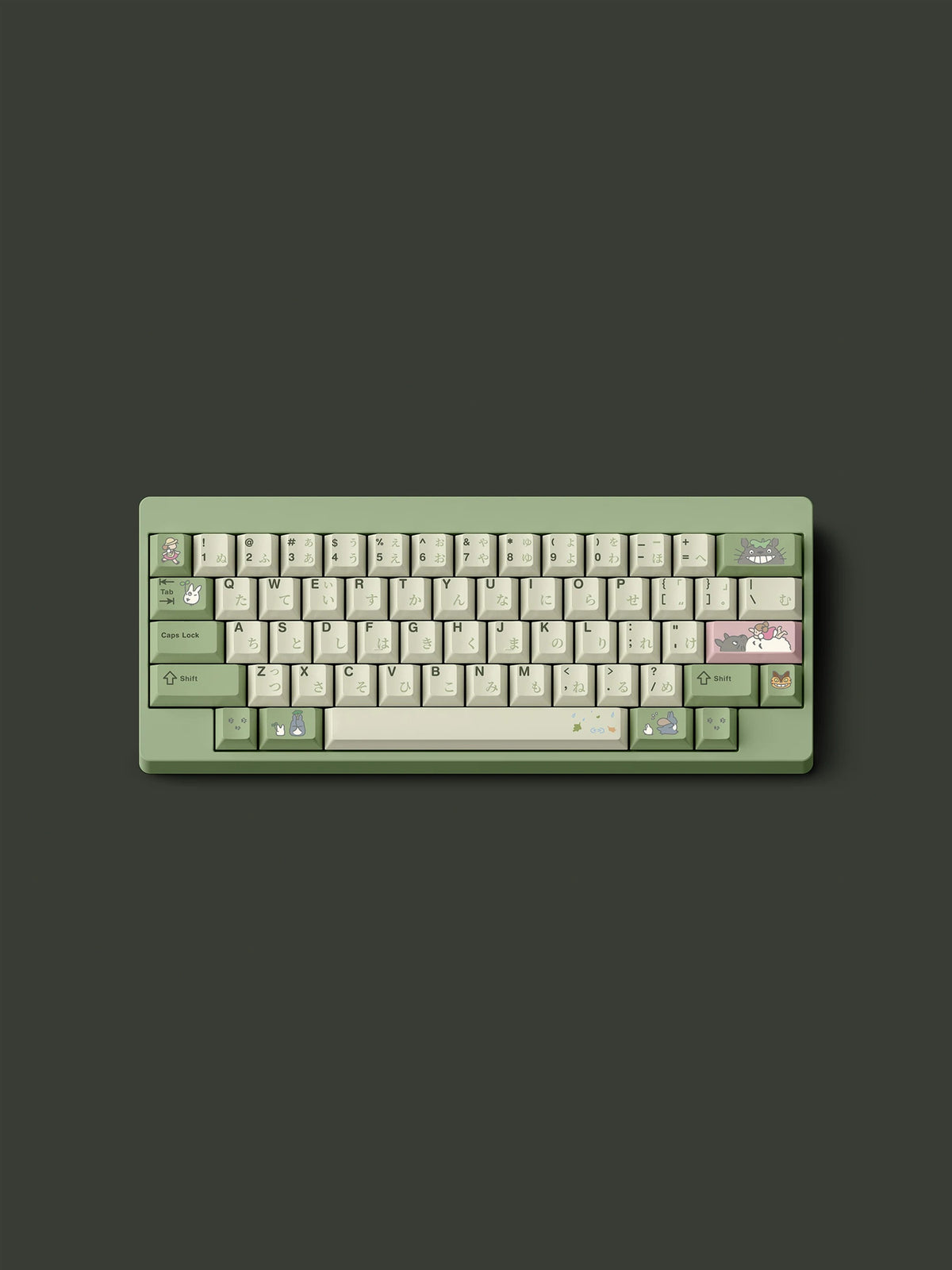 Miyazaki Hayao anime series, My Neighbor Totoro theme design keycaps set, Compatible with 61/64/68/75/84/87/104 Key Mechanical Keyboard Keycap Set